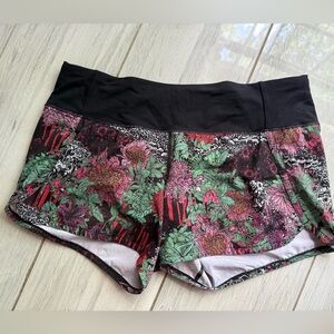 Lululemon Run Times Short Womens 6 Floral Zen Garden